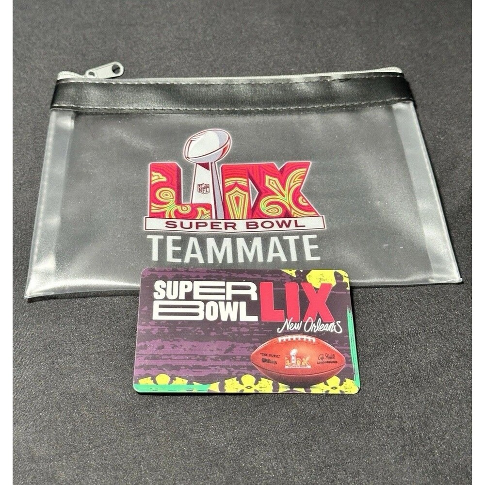 NFL 2025 LIX Super Bowl Clear Bag SWAG Football New Orleans Courtyard Souvenir